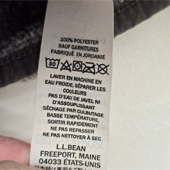 L.L. Bean Fleece mens size Large Marbled Grey - Picture 7 of 8